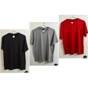 Men's Sporti T-Shirts Medium Black, Gray, & Red